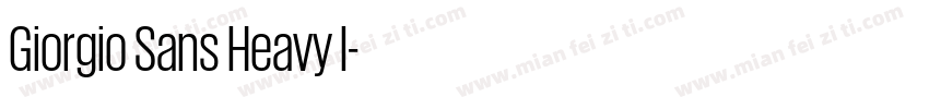 Giorgio Sans Heavy I字体转换